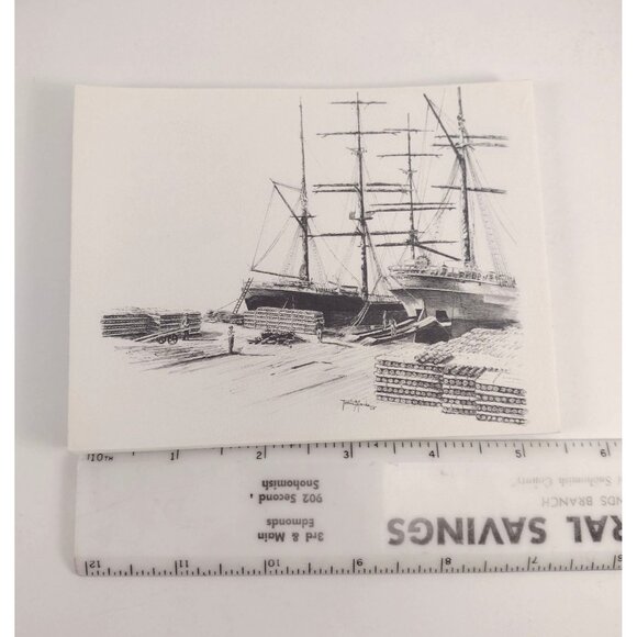 8 Hasty Note Cards Canadian Historical Drawings Art Prints Tonia Marks 1960s - Picture 16 of 16